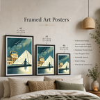 Musée du Louvre - France - Travel Art Wall Deco Poster - Art Print - Travel Art Poster