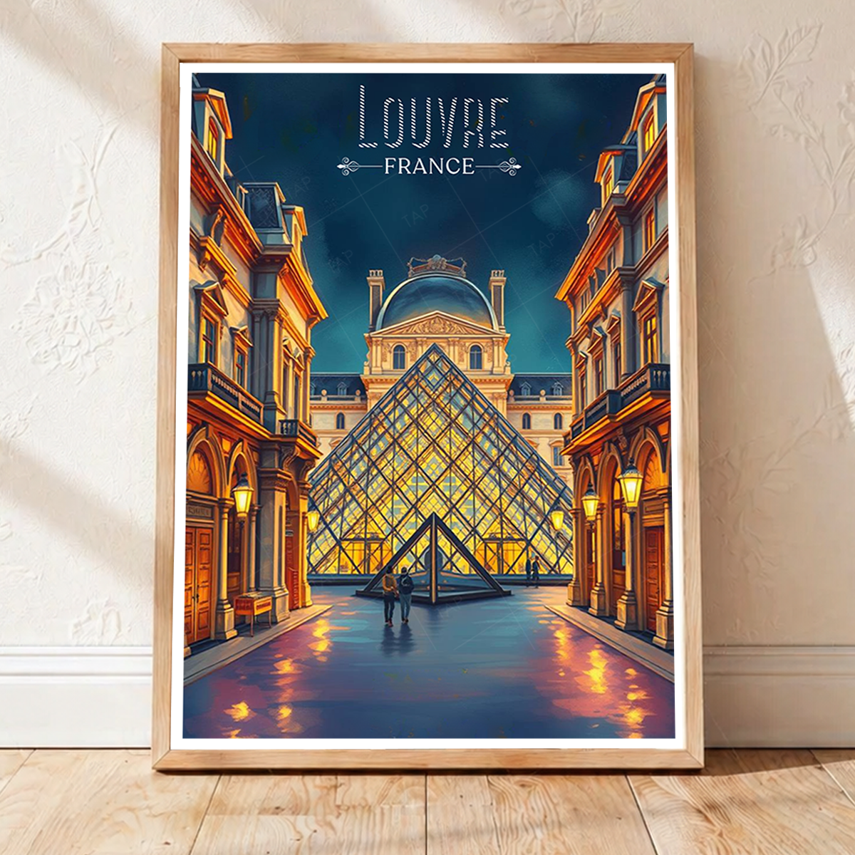 Louvre Pyramid - France - Travel Art Wall Deco Poster - Art Print - Travel Art Poster