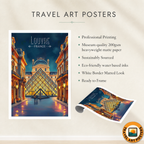 Louvre Pyramid - France - Travel Art Wall Deco Poster - Art Print - Travel Art Poster