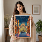 Louvre Pyramid - France - Travel Art Wall Deco Poster - Art Print - Travel Art Poster