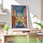 Louvre Pyramid - France - Travel Art Wall Deco Poster - Art Print - Travel Art Poster