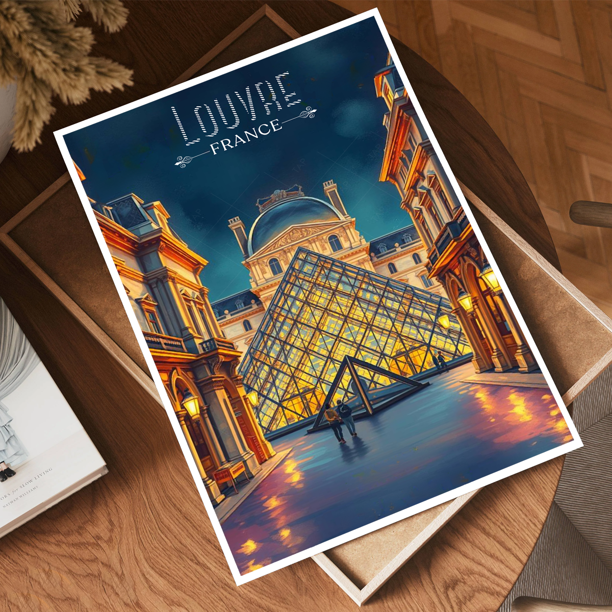 Louvre Pyramid - France - Travel Art Wall Deco Poster - Art Print - Travel Art Poster