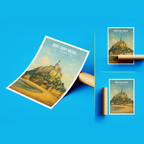 Mont Saint-Michel - France - Travel Art Wall Deco Poster - Art Print - Travel Art Poster