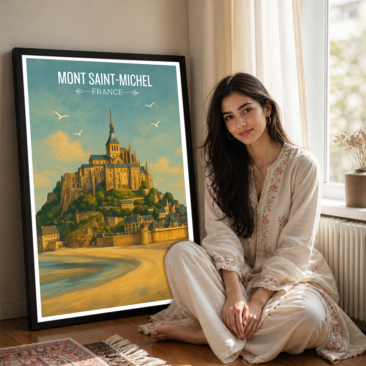 Mont Saint-Michel - France - Travel Art Wall Deco Poster - Art Print - Travel Art Poster