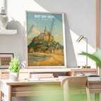 Mont Saint-Michel - France - Travel Art Wall Deco Poster - Art Print - Travel Art Poster
