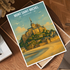 Mont Saint-Michel - France - Travel Art Wall Deco Poster - Art Print - Travel Art Poster