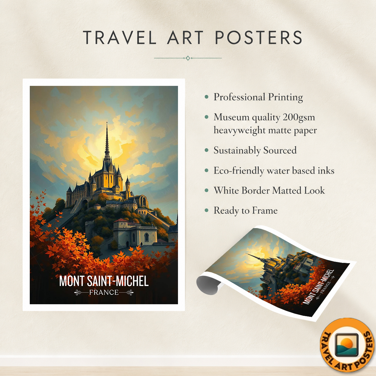 Bastille of the Seas - France - Travel Art Wall Deco Poster - Art Print - Travel Art Poster