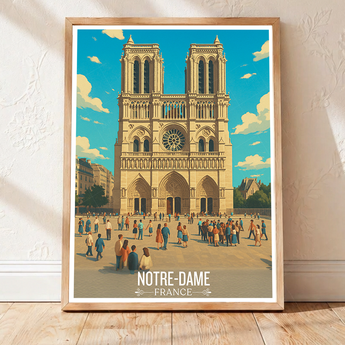 Notre-Dame of Paris - France - Travel Art Wall Deco Poster - Art Print - Travel Art Poster