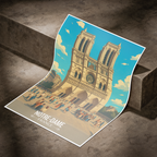 Notre-Dame of Paris - France - Travel Art Wall Deco Poster - Art Print - Travel Art Poster