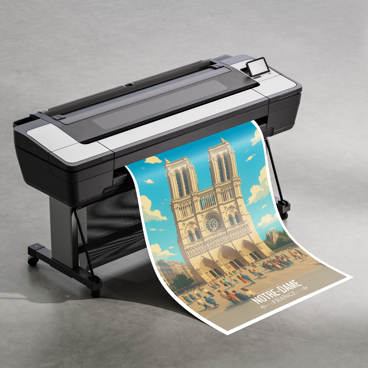 Notre-Dame of Paris - France - Travel Art Wall Deco Poster - Art Print - Travel Art Poster