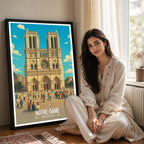 Notre-Dame of Paris - France - Travel Art Wall Deco Poster - Art Print - Travel Art Poster