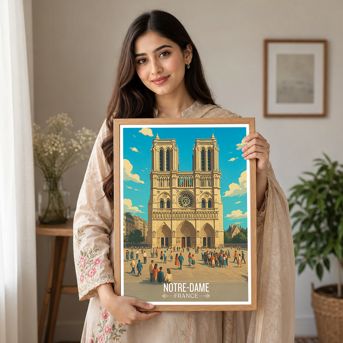 Notre-Dame of Paris - France - Travel Art Wall Deco Poster - Art Print - Travel Art Poster