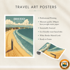 Omaha Beach - France - Travel Art Wall Deco Poster - Art Print - Travel Art Poster