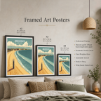 Omaha Beach - France - Travel Art Wall Deco Poster - Art Print - Travel Art Poster