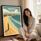 Omaha Beach - France - Travel Art Wall Deco Poster - Art Print - Travel Art Poster