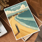 Omaha Beach - France - Travel Art Wall Deco Poster - Art Print - Travel Art Poster
