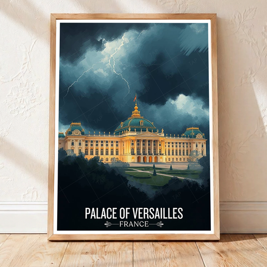 Palace of Versailles - France - Travel Art Wall Deco Poster - Art Print - Travel Art Poster