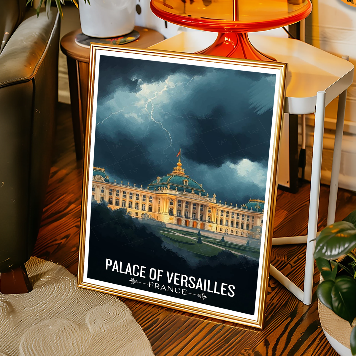 Palace of Versailles - France - Travel Art Wall Deco Poster - Art Print - Travel Art Poster