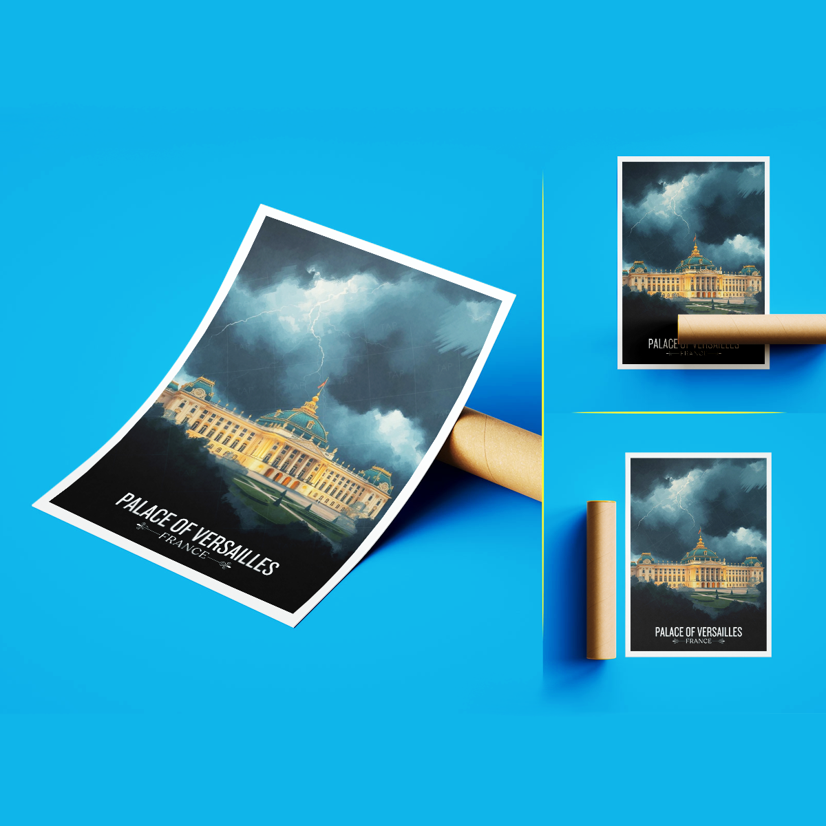 Palace of Versailles - France - Travel Art Wall Deco Poster - Art Print - Travel Art Poster