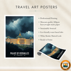 Palace of Versailles - France - Travel Art Wall Deco Poster - Art Print - Travel Art Poster