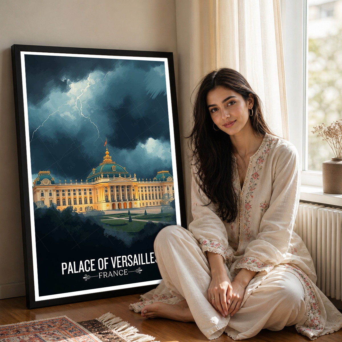 Palace of Versailles - France - Travel Art Wall Deco Poster - Art Print - Travel Art Poster