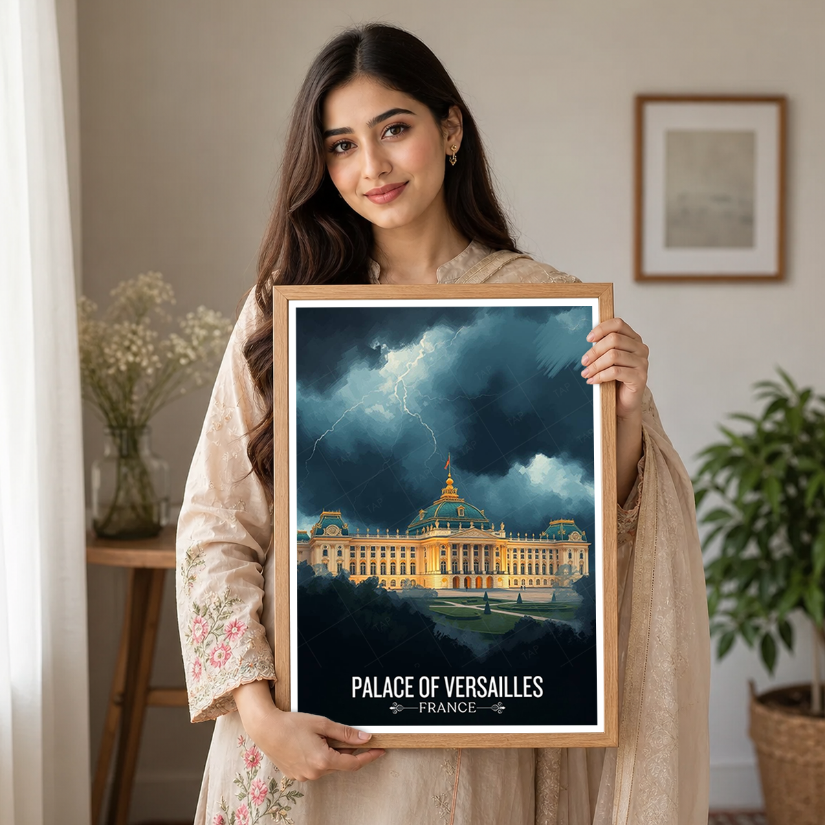 Palace of Versailles - France - Travel Art Wall Deco Poster - Art Print - Travel Art Poster
