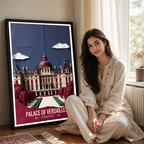 Château de Versailles - France - Travel Art Wall Deco Poster - Art Print - Travel Art Poster