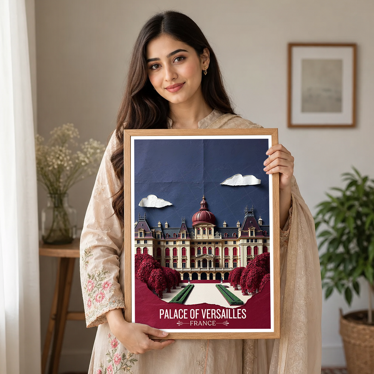 Château de Versailles - France - Travel Art Wall Deco Poster - Art Print - Travel Art Poster