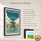 Place de La Concorde - France - Travel Art Wall Deco Poster - Art Print - Travel Art Poster