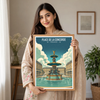 Place de La Concorde - France - Travel Art Wall Deco Poster - Art Print - Travel Art Poster