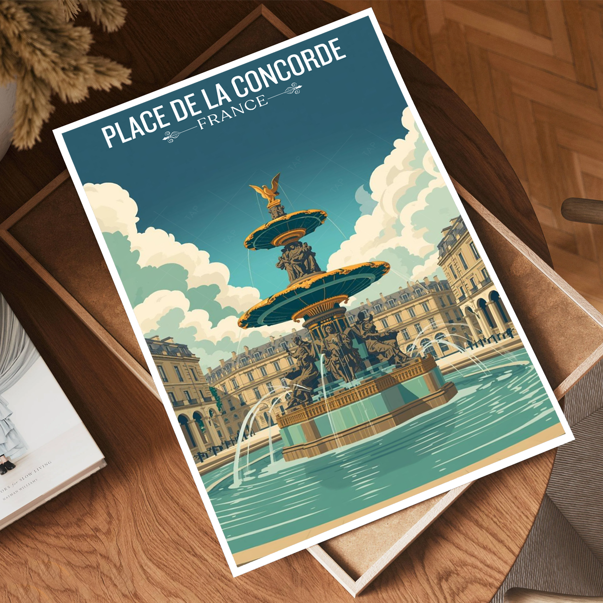 Place de La Concorde - France - Travel Art Wall Deco Poster - Art Print - Travel Art Poster