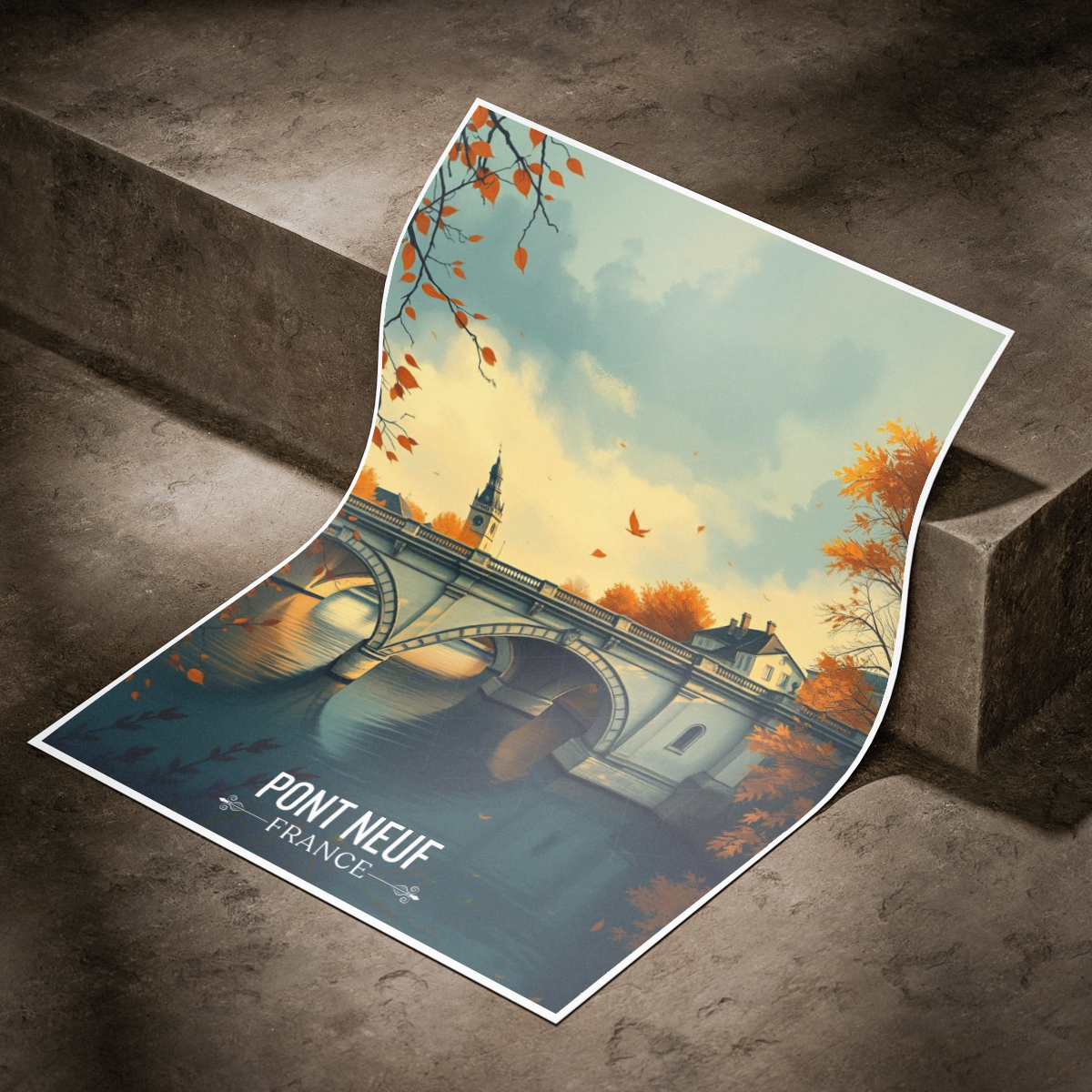 Pont Neuf - France - Travel Art Wall Deco Poster - Art Print - Travel Art Poster