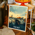 Pont Neuf - France - Travel Art Wall Deco Poster - Art Print - Travel Art Poster