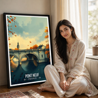 Pont Neuf - France - Travel Art Wall Deco Poster - Art Print - Travel Art Poster