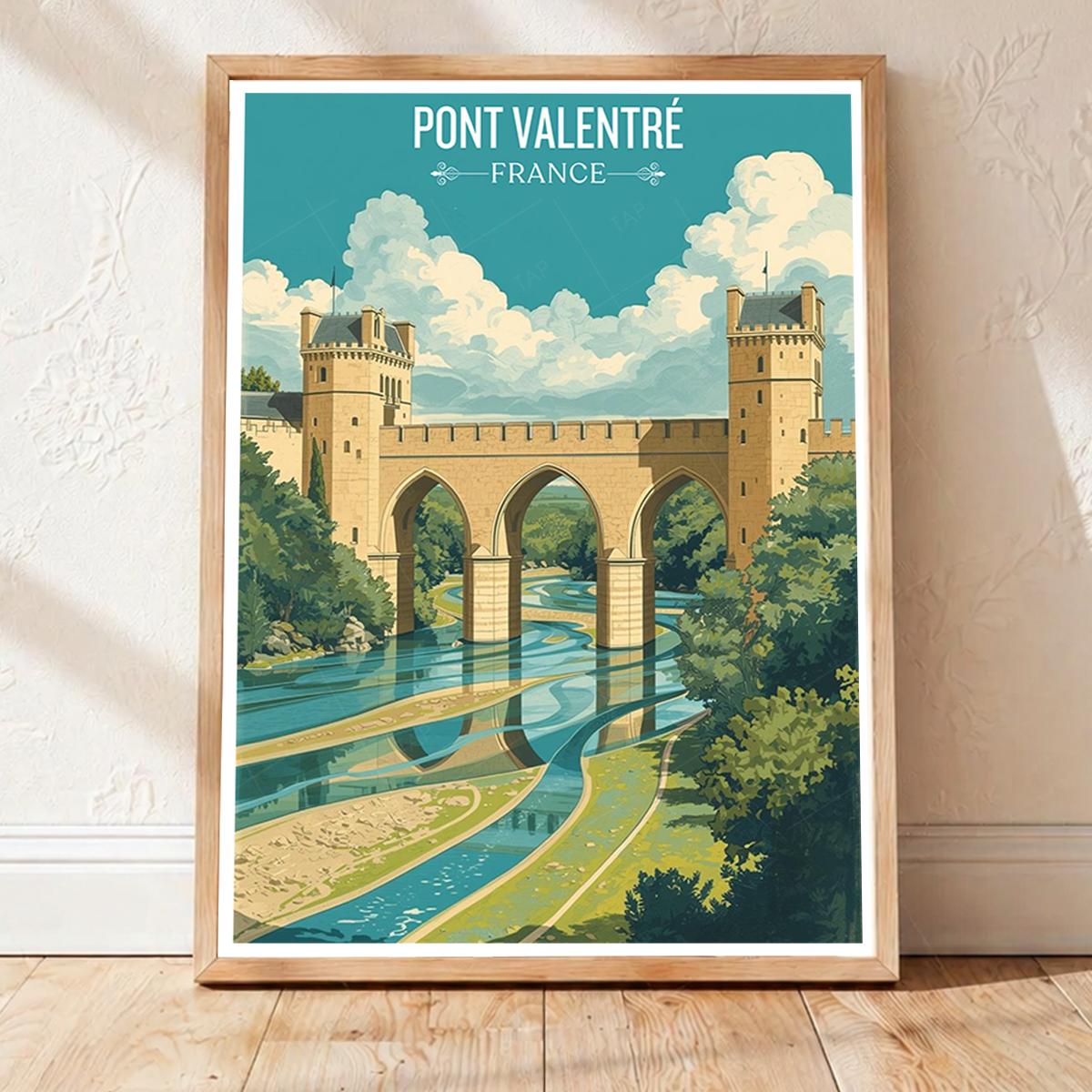 Valentré Bridge - France - Travel Art Wall Deco Poste - Art Print - Travel Art Poster