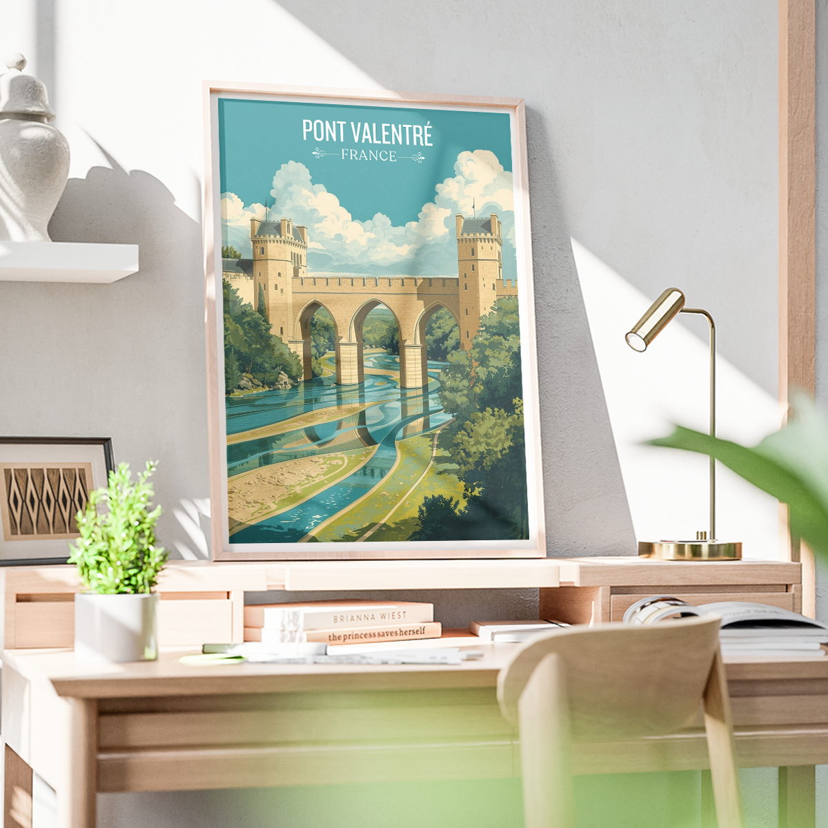 Valentré Bridge - France - Travel Art Wall Deco Poste - Art Print - Travel Art Poster