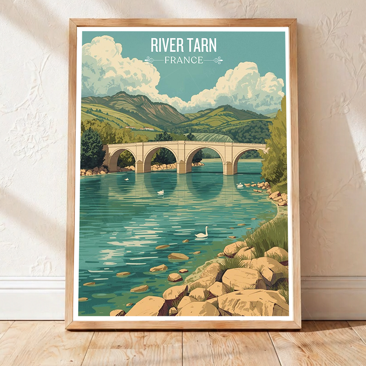 River Tarn - France - Travel Art Wall Deco Poste - Art Print - Travel Art Poster