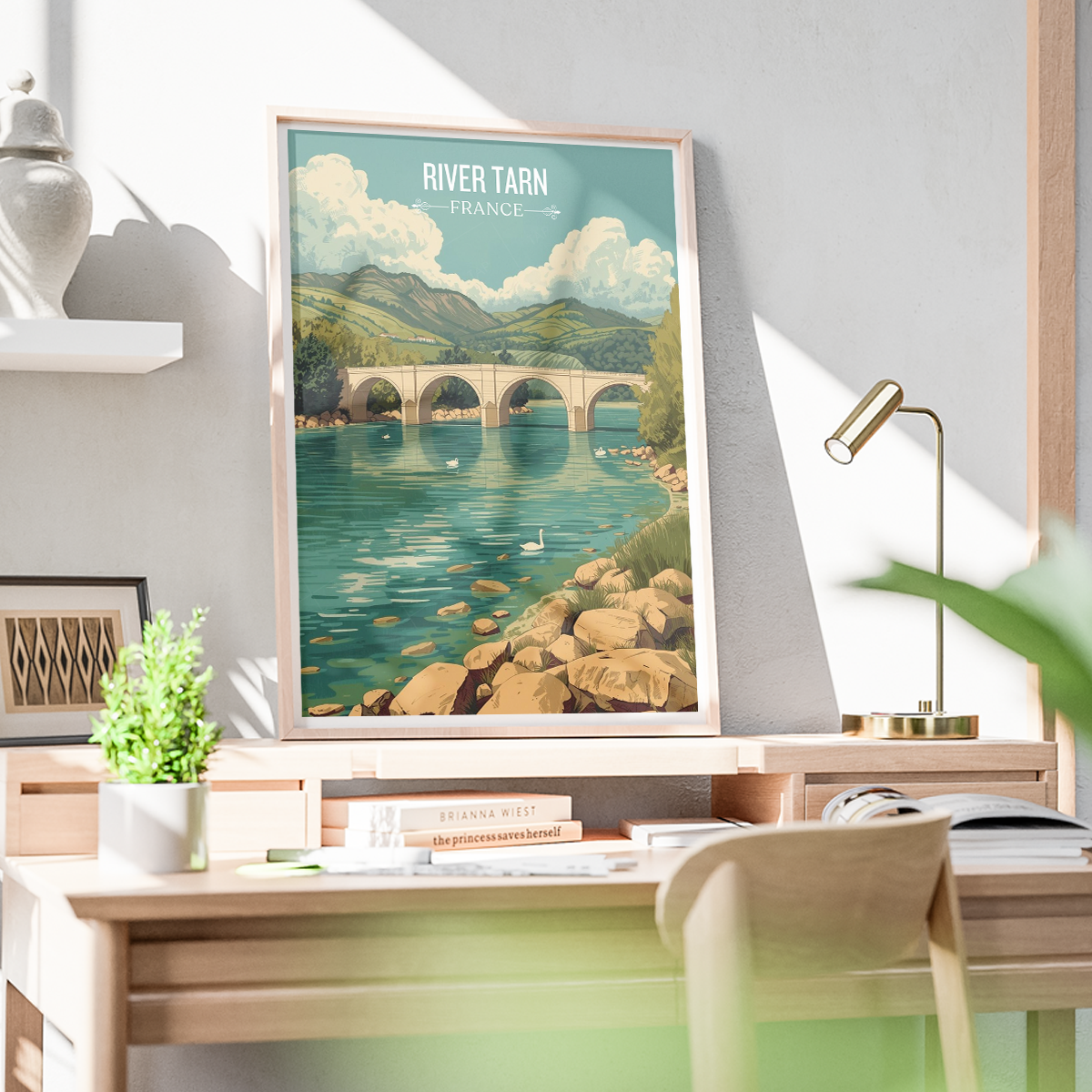 River Tarn - France - Travel Art Wall Deco Poste - Art Print - Travel Art Poster