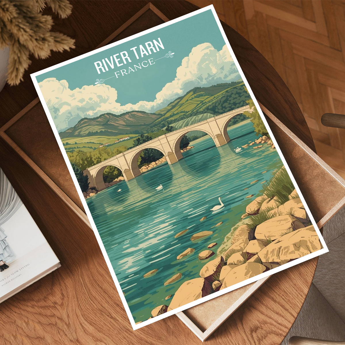 River Tarn - France - Travel Art Wall Deco Poste - Art Print - Travel Art Poster