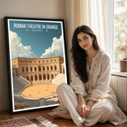 Roman Theatre in Orange - France - Travel Art Wall Deco Poste - Art Print - Travel Art Poster