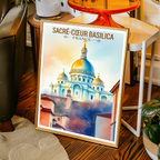 Sacré-Cœur Basilica - France - Travel Art Wall Deco Poste - Art Print - Travel Art Poster