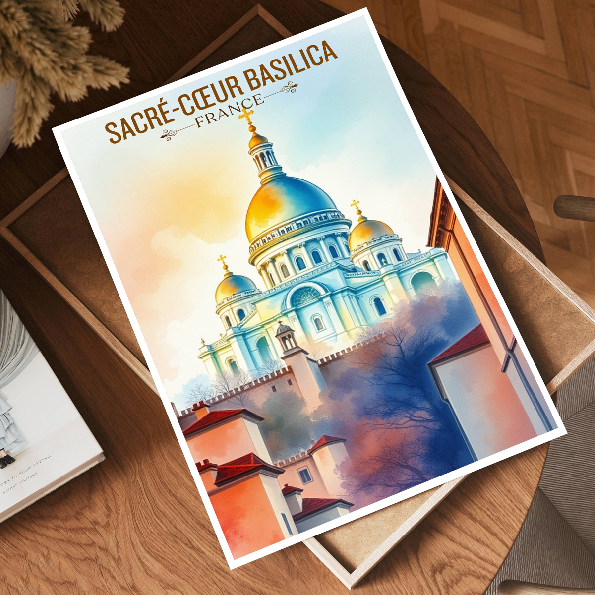 Sacré-Cœur Basilica - France - Travel Art Wall Deco Poste - Art Print - Travel Art Poster