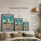Montmartre Basilica - France - Travel Art Wall Deco Poste - Art Print - Travel Art Poster