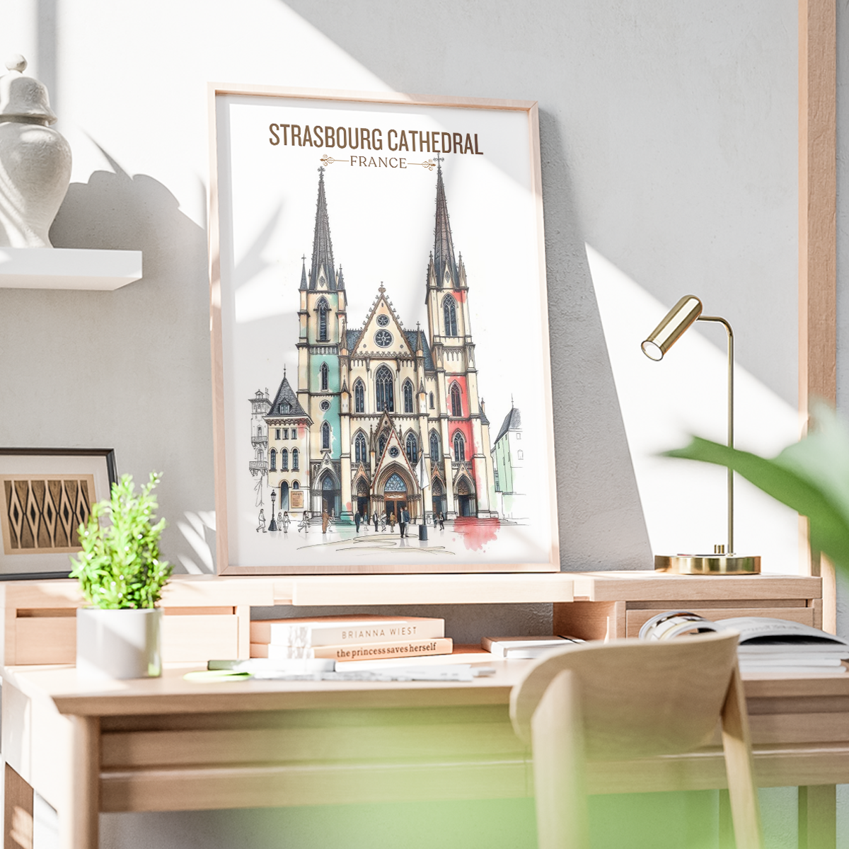 Strasbourg Cathedral - France - Travel Art Wall Deco Poste - Art Print - Travel Art Poster