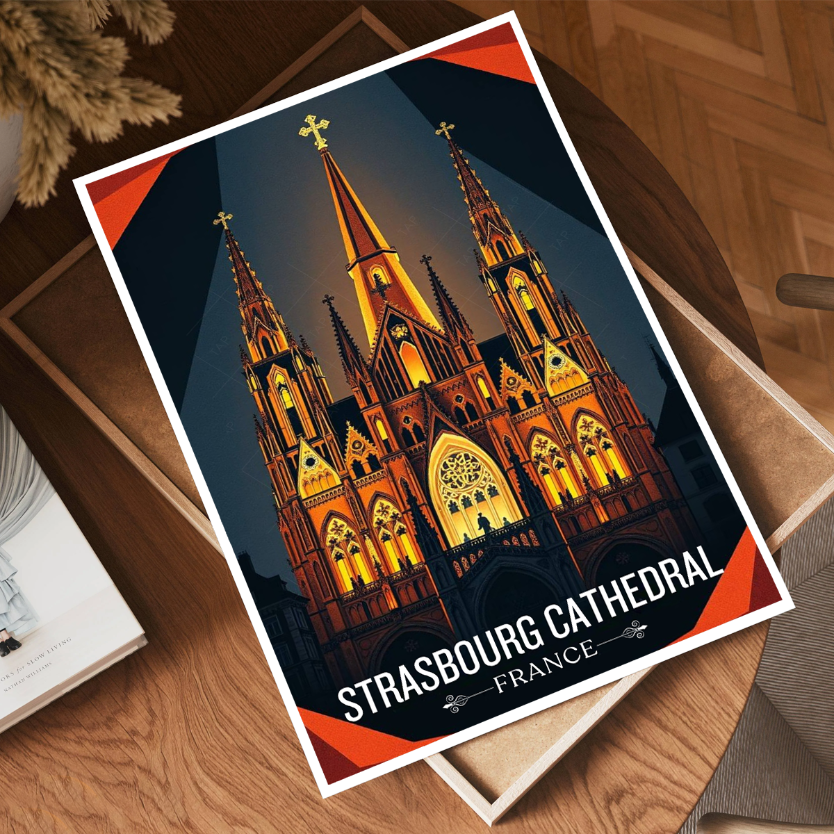 Straßburger Münster - France - Travel Art Wall Deco Poste - Art Print - Travel Art Poster