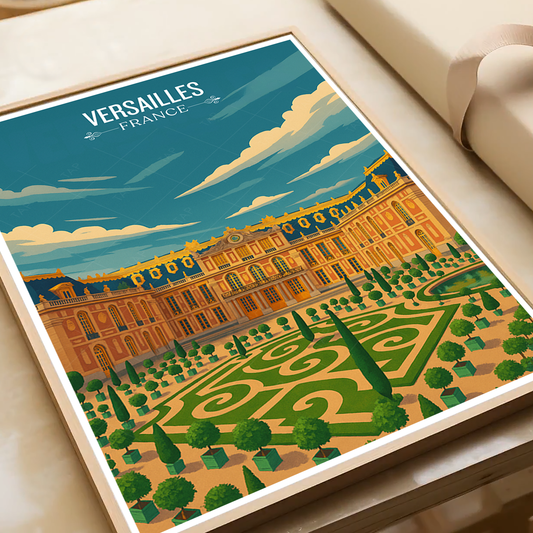 Versailles - France - Travel Art Wall Deco Poster - Art Print - Travel Art Poster