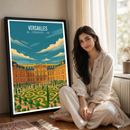Versailles - France - Travel Art Wall Deco Poster - Art Print - Travel Art Poster