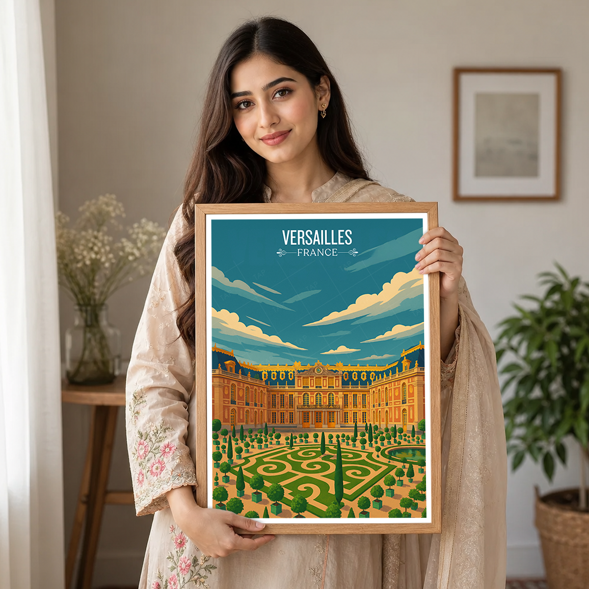 Versailles - France - Travel Art Wall Deco Poster - Art Print - Travel Art Poster