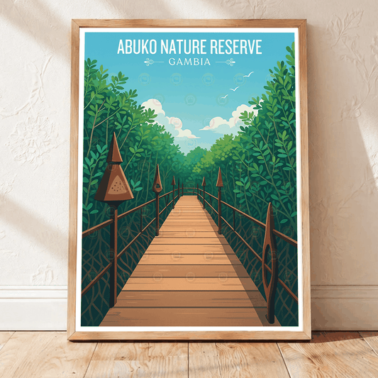 Abuko Nature Reserve - Gambia - Travel Wall Poster Print Home Deco | Modern Style - Travel Art Poster Print