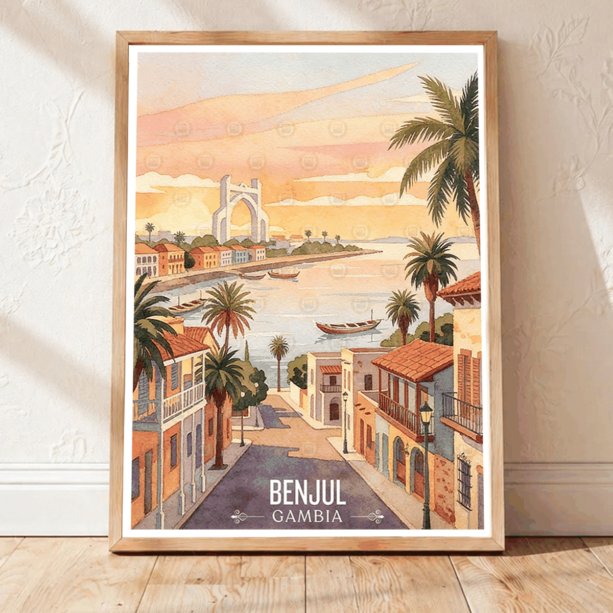 Banjul - Gambia - Travel Wall Poster Print Home Deco | Modern Style - Travel Art Poster Print